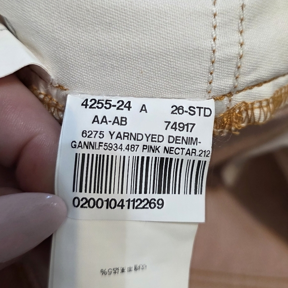 🆕️ GANNI Pink Yarn-Dyed Straight Jeans - Picture 10 of 14